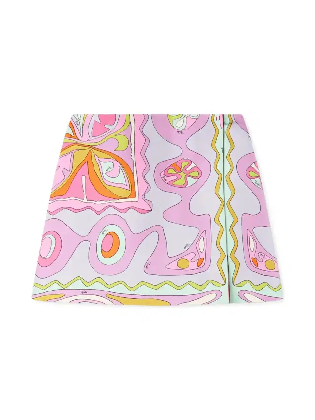 PUCCI Angoli Print Silk Mini Skirt