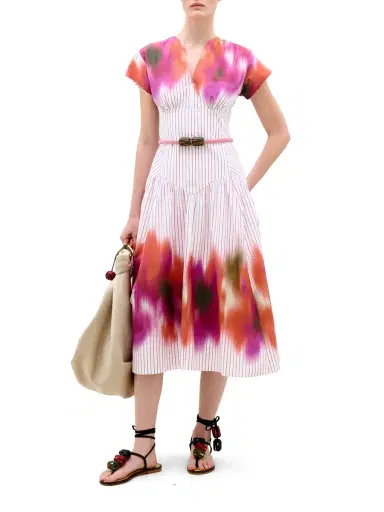 Silvia Tcherassi Anita Cotton Midi Dress | Thumbnail 2 Silvia Tcherassi Anita Cotton Midi Dress | Thumbnail 2