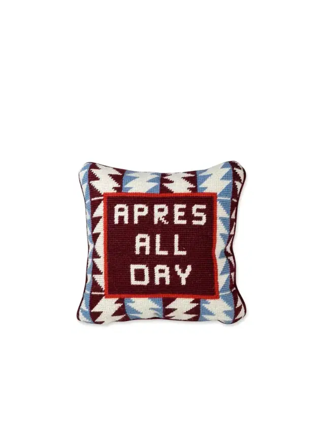 Furbish Studio Après All Day Needlepoint Pillow