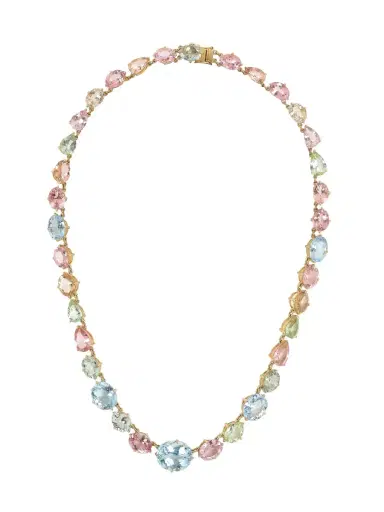 YI COLLECTION Aquamarine and Tourmaline Candy Necklace | Thumbnail 1