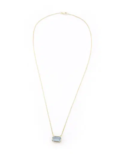 YI COLLECTION Aquamarine Nouveau Necklace | Thumbnail 1