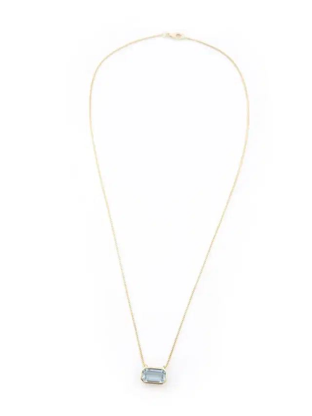 YI COLLECTION Aquamarine Nouveau Necklace