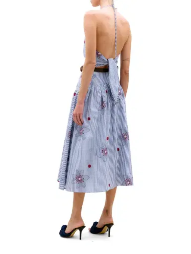 Silvia Tcherassi Ares Cotton Halter Midi Dress | Thumbnail 3 Silvia Tcherassi Ares Cotton Halter Midi Dress | Thumbnail 3