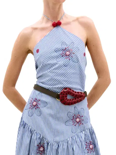 Silvia Tcherassi Ares Cotton Halter Midi Dress | Thumbnail 4 Silvia Tcherassi Ares Cotton Halter Midi Dress | Thumbnail 4