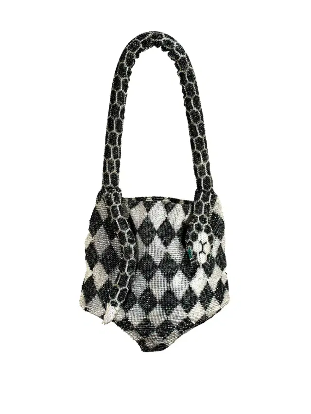 SAC DE SOUL Black and Silver Mini Serpent Bag