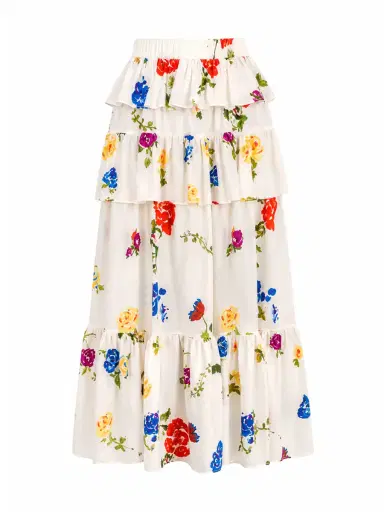 CAROLINE CONSTAS Brianna Ruffled Maxi Skirt | Thumbnail 1 CAROLINE CONSTAS Brianna Ruffled Maxi Skirt | Thumbnail 1