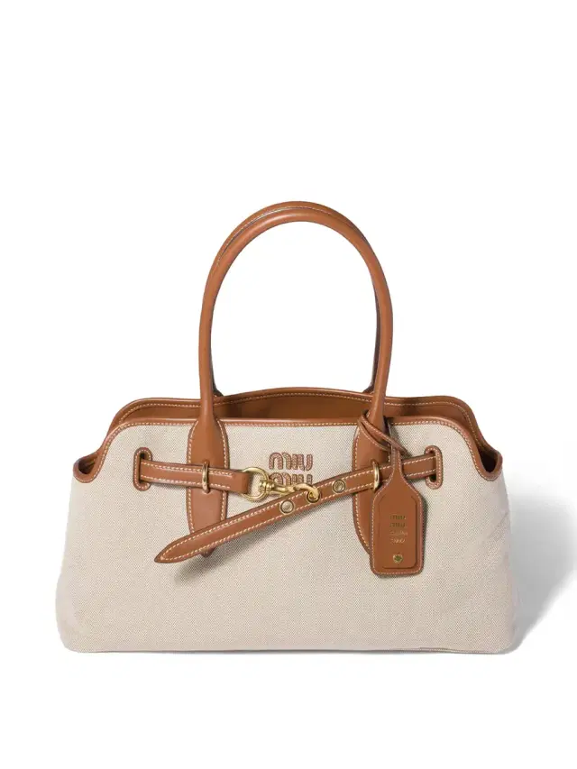 Miu Miu Canvas and Leather Aventure bag