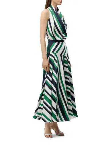 Adam Lippes Cusette Striped Silk Halter Top | Thumbnail 4