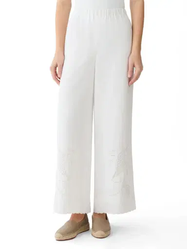 LAFAYETTE 148 Embroidered Riverside Linen Pants | Thumbnail 3 LAFAYETTE 148 Embroidered Riverside Linen Pants | Thumbnail 3