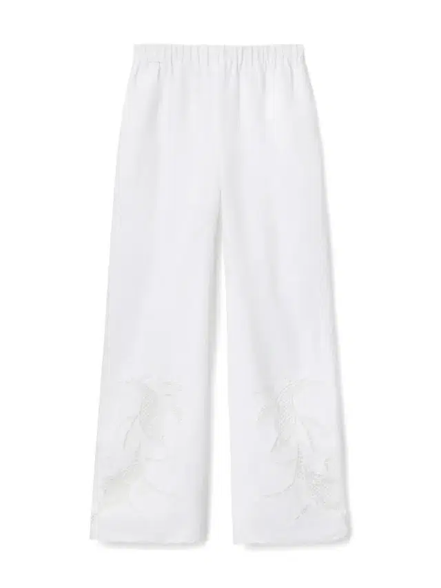 LAFAYETTE 148 Embroidered Riverside Linen Pants