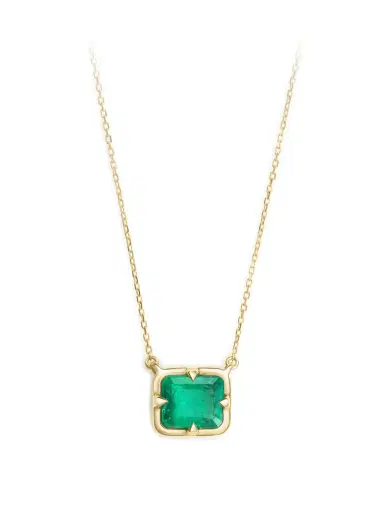 YI COLLECTION Emerald Compass Necklace | Thumbnail 2
