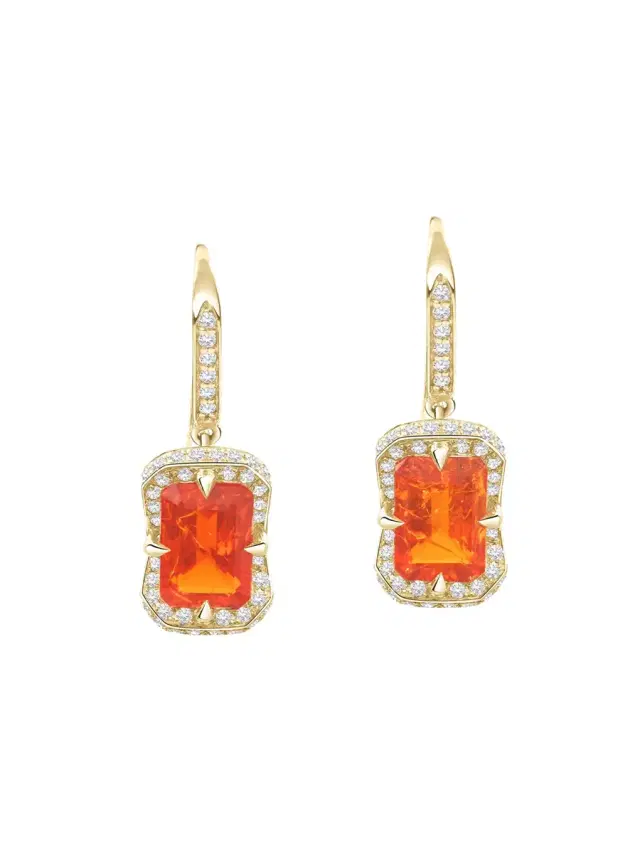 YI COLLECTION Fire Opal Aurora Earrings