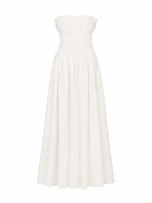CAROLINE CONSTAS Ivette Strapless Midi Dress
