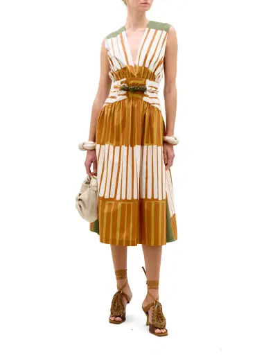 Silvia Tcherassi Jocelyn Cotton Midi Dress | Thumbnail 2