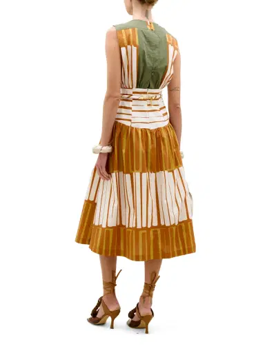 Silvia Tcherassi Jocelyn Cotton Midi Dress | Thumbnail 3