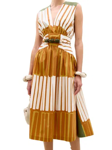 Silvia Tcherassi Jocelyn Cotton Midi Dress | Thumbnail 4