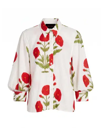 Kirna Zabête Exclusive Collection Matty Floral Cotton Shirt | Thumbnail 1