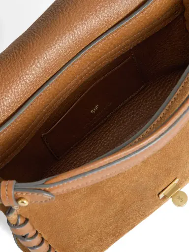 Anya Hindmarch Mortimer Suede Whipstitch Crossbody Bag | Thumbnail 4 Anya Hindmarch Mortimer Suede Whipstitch Crossbody Bag | Thumbnail 4
