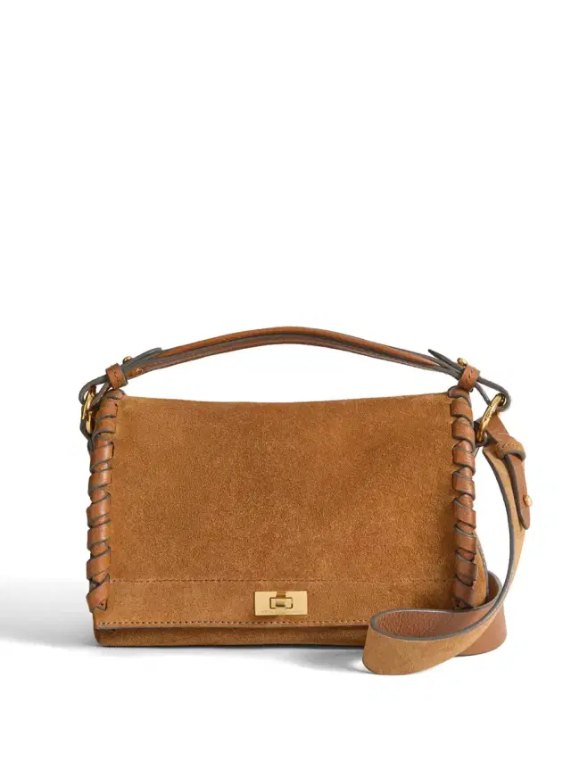 Anya Hindmarch Mortimer Suede Whipstitch Crossbody Bag