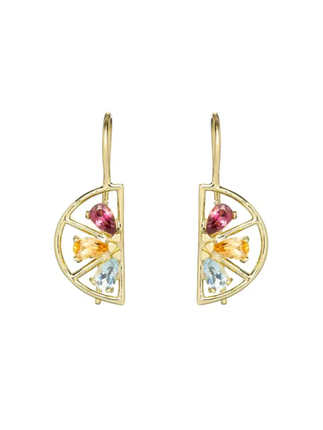 Aliita Naranja Trio Earring
