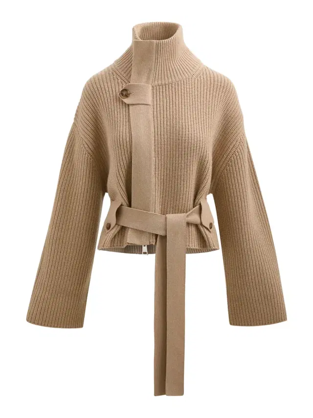 Brandon Maxwell Neal Belted Cashmere Sweater