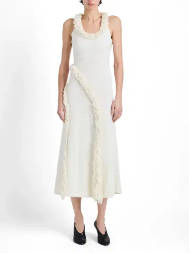 Proenza Schouler Nilo Midi Dress in Textured Wool Jacquard | Thumbnail 2
