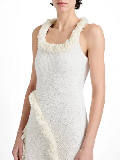 Proenza Schouler Nilo Midi Dress in Textured Wool Jacquard | Thumbnail 5