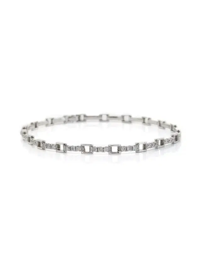YI COLLECTION Platinum Diamond Links Tennis Bracelet