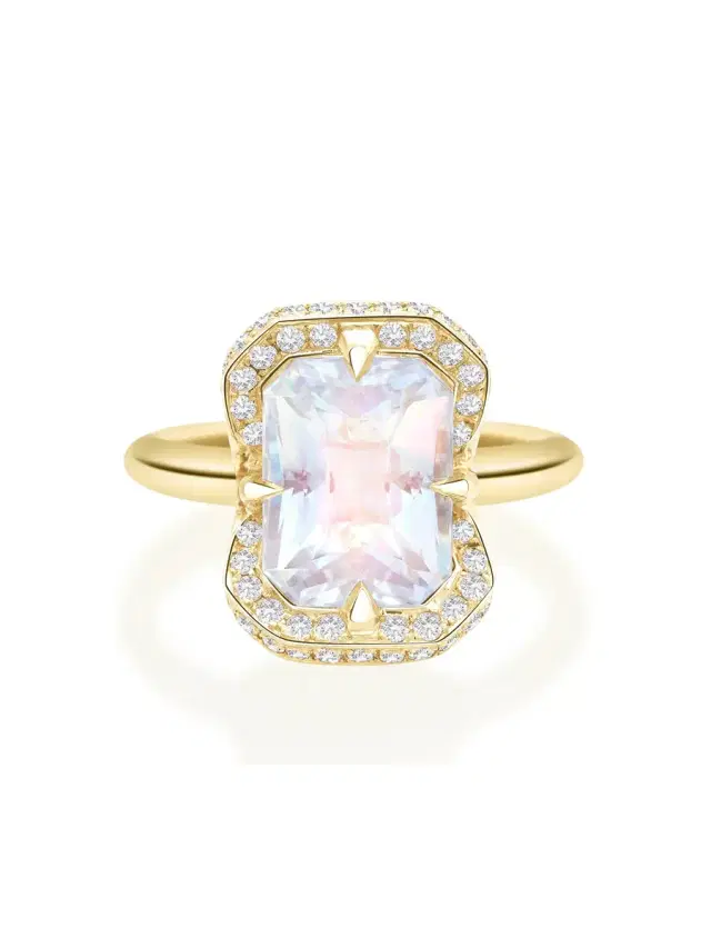 YI COLLECTION Rainbow Moonstone Aurora Ring