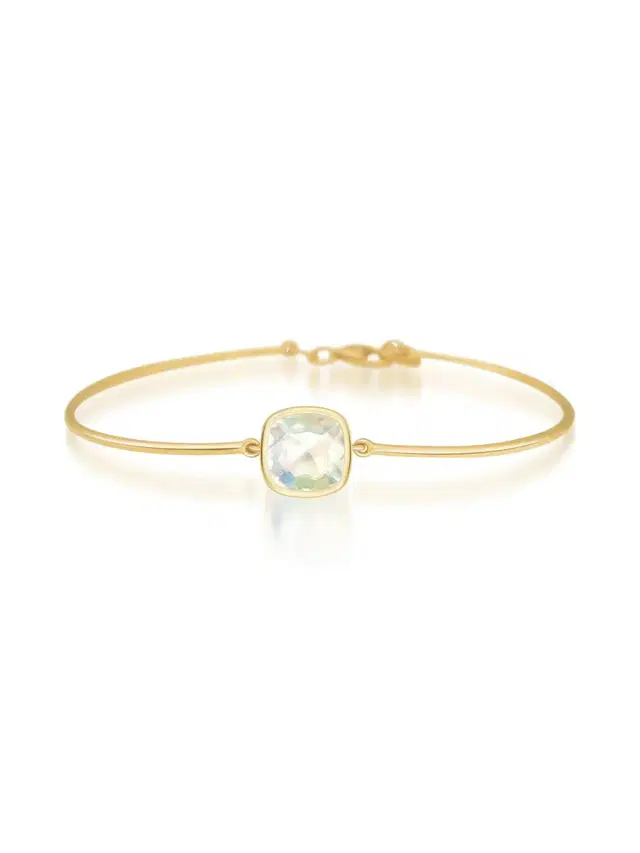YI COLLECTION Rainbow Moonstone Cushion Bangle