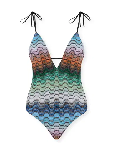 Missoni Raschel Lamé Striped One-Piece | Thumbnail 1 Missoni Raschel Lamé Striped One-Piece | Thumbnail 1