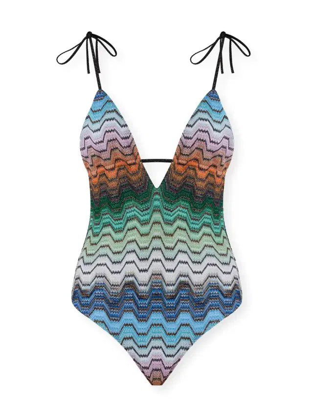 Missoni Raschel Lamé Striped One-Piece