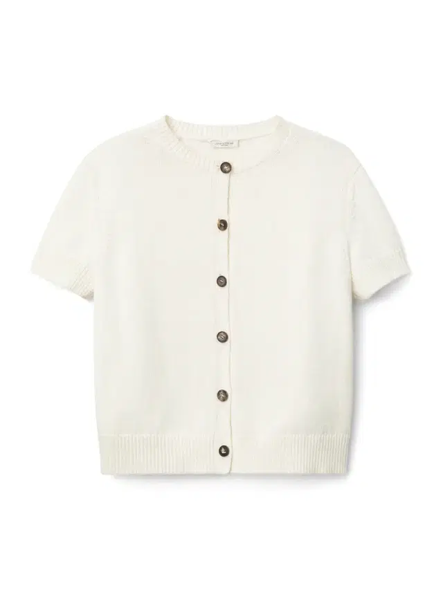 LAFAYETTE 148 Short Sleeve Crew Neck Cardigan