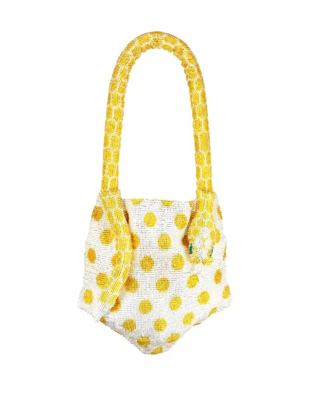SAC DE SOUL Silver and Yellow Mini Serpent Bag