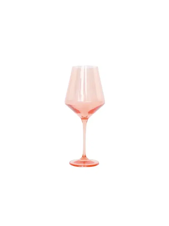 Estelle Colored Glass Stemware Wine Glass, Set of 6