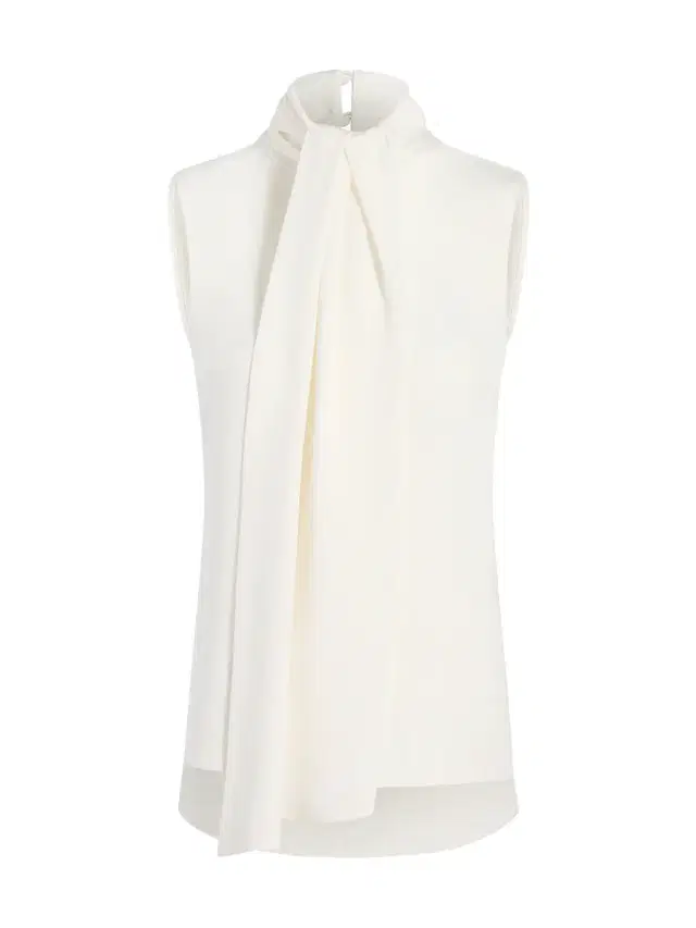 Adam Lippes Swayze Silk Scarf-Neck Top