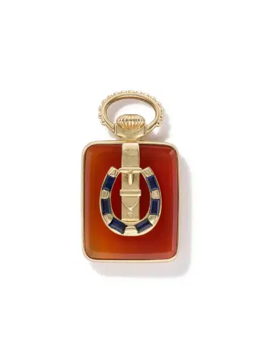 The Ben Shoppe The Ace Vault in Orange Agate on Paperclip Mix Chain | Thumbnail 2