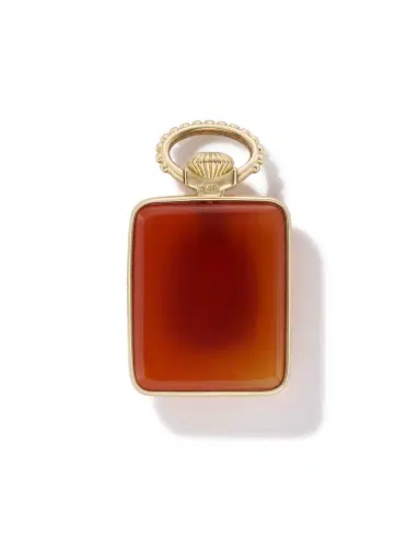 The Ben Shoppe The Ace Vault in Orange Agate on Paperclip Mix Chain | Thumbnail 3
