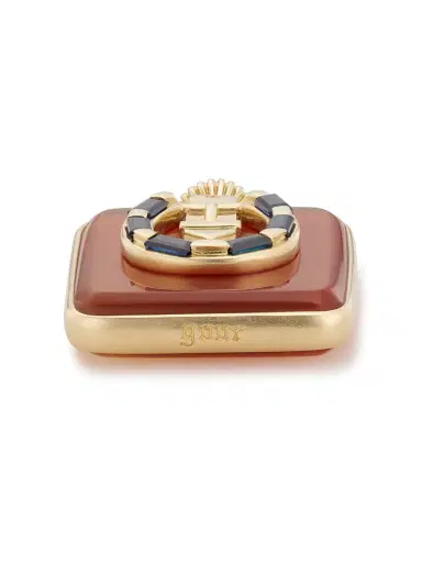 The Ben Shoppe The Ace Vault in Orange Agate on Paperclip Mix Chain | Thumbnail 4