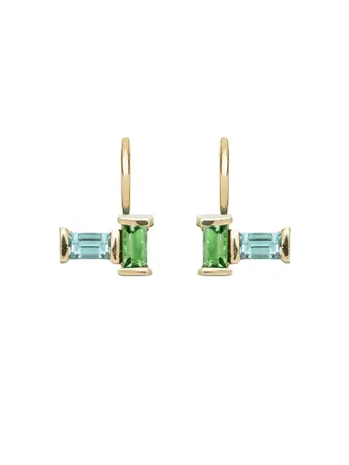 Aliita Tuo y Yo Peridot and Aquamarine Earrings | Thumbnail 1 Aliita Tuo y Yo Peridot and Aquamarine Earrings | Thumbnail 1