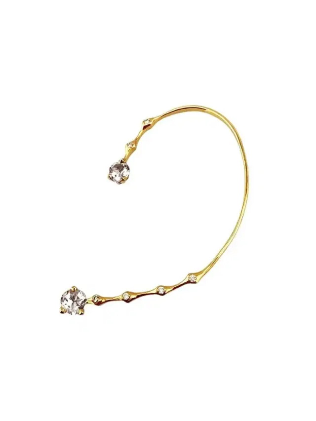 REIGN LA Vajra Diamond & White Topaz Ear Cuff