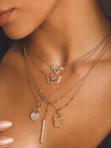REIGN LA Vajra Diamond Lock Necklace | Thumbnail 3 REIGN LA Vajra Diamond Lock Necklace | Thumbnail 3