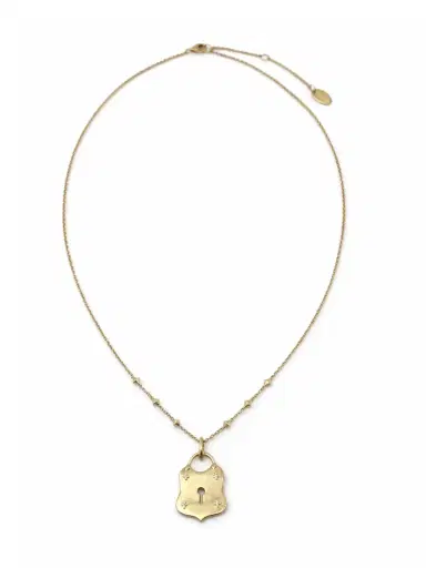 REIGN LA Vajra Diamond Lock Necklace | Thumbnail 1 REIGN LA Vajra Diamond Lock Necklace | Thumbnail 1