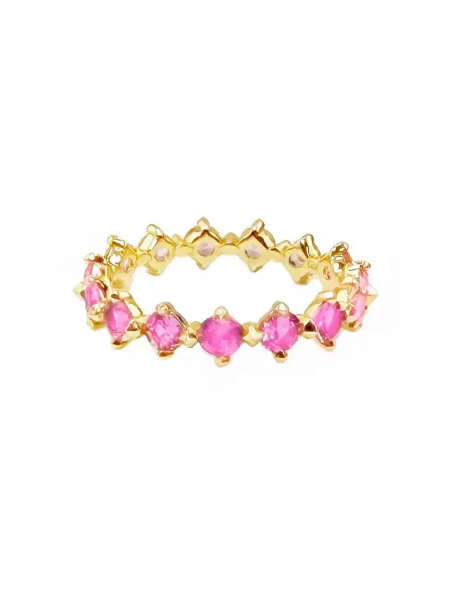 REIGN LA Vajra Pink Sapphire Petite Eternity Band