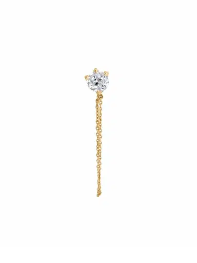 REIGN LA Vajra Round Stud with Chain | Thumbnail 1 REIGN LA Vajra Round Stud with Chain | Thumbnail 1