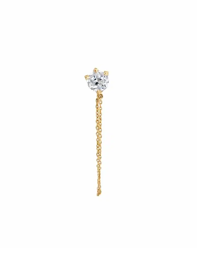 Vajra Round Stud with Chain Vajra Round Stud with Chain