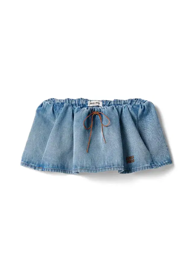 Miu Miu Washed Denim Micro Mini Skirt