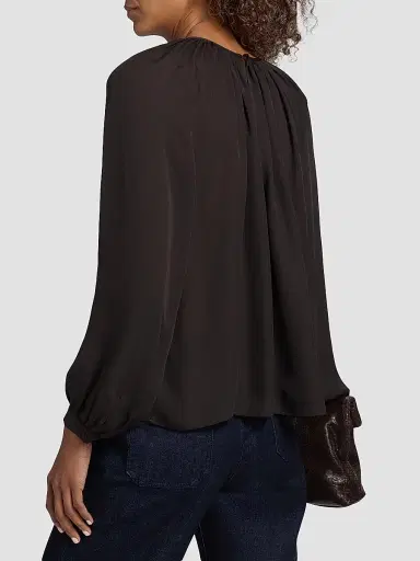 Nili Lotan Women's Saint Tropez Silk Blouse | Thumbnail 3 Nili Lotan Women's Saint Tropez Silk Blouse | Thumbnail 3