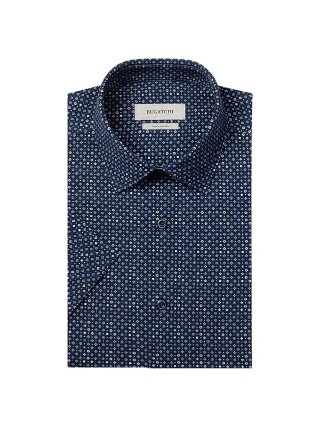 Bugatchi Men's OoohCotton Miles Short-Sleeve Shirt - Navy