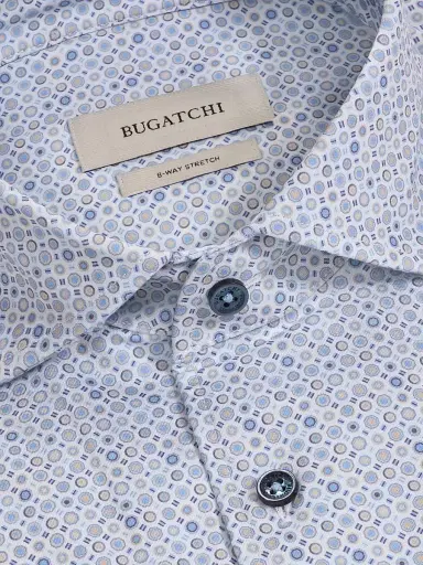 Bugatchi Men's OoohCotton Devon Long-Sleeve Shirt - Air Blue | Thumbnail 5